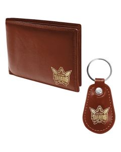 Gold Coast Titans NRL PU Leather Wallet and Keyring Gift Set