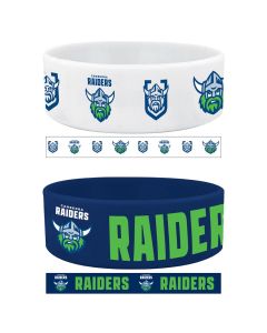 Canberra Raiders NRL Team Logo Silicone Wristbands Set Of 2