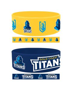Gold Coast Titans NRL Team Logo Silicone Wristbands Set Of 2