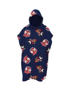 Sydney Roosters NRL Youth Hooded Beach Towel 