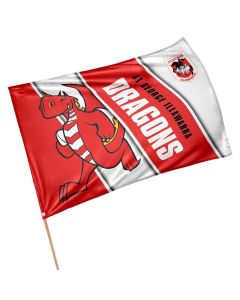 St George Dragons NRL Retro Mascot Game Day Flag