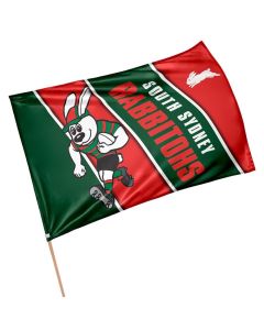 South Sydney Rabbitohs NRL Retro Mascot Game Day Flag