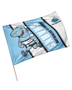 Cronulla Sharks NRL Retro Mascot Game Day Flag