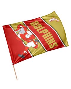 Redcliffe Dolphins NRL Retro Mascot Game Day Flag