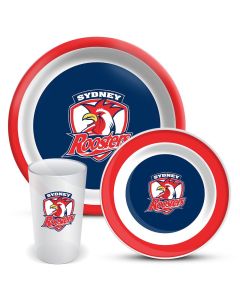 Sydney Roosters NRL 3 Piece Melamine Dinner Set