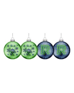 Canberra Raiders NRL Glitter Christmas Baubles