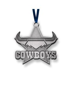 North Queensland Cowboys NRL Metal Christmas Ornament