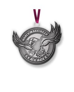 Manly Sea Eagles NRL Metal Christmas Ornament
