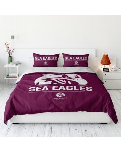 Manly Sea Eagles NRL Logo Doona Cover - King Size