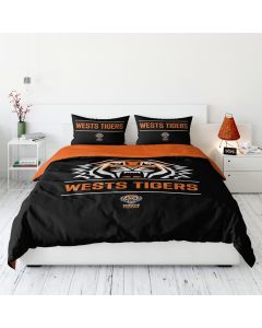 Wests Tigers NRL Logo Doona Cover - Queen Size