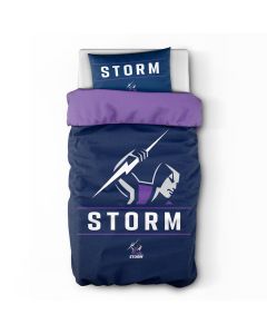 Melbourne Storm NRL Logo Doona Cover - Single Size