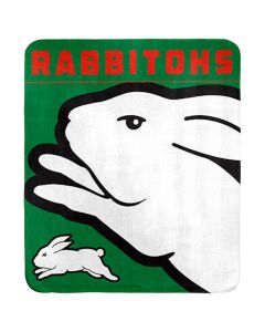South Sydney Rabbitohs NRL Polar Fleece Printed Throw Rug