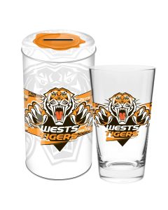 Wests Tigers NRL Tin and Glass