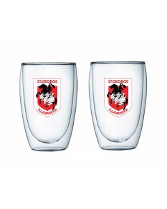 St George Dragons NRL Double Walled Glasses Set