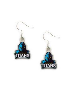 Gold Coast Titans NRL Colour Logo Earrings
