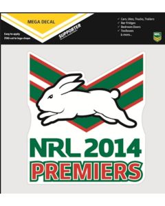 South Sydney Rabbitohs NRL Premiers 2014 Mega Team Car Logo Sticker