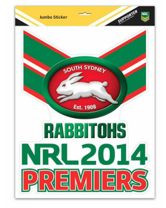 South Sydney Rabbitohs NRL Premiers 2014 Jumbo Sticker