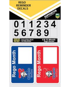 Newcastle Knights NRL Rego Reminder Decals