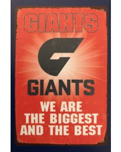 GWS Giants AFL Replica Tin Sign