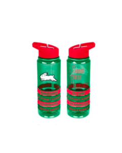 South Sydney Rabbitohs NRL Tritan Drink Bottle with Wrist Bands