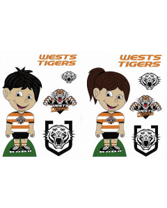 Wests Tigers NRL Boy Girl Logo Decal Stickers 