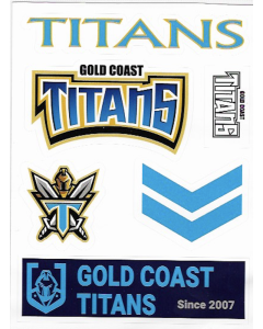 Gold Coast Titans NRL Wordmark Decal Stickers 
