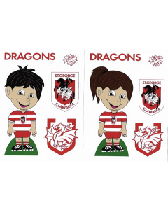 St George Dragons NRL Boy Girl Logo Decal Stickers 