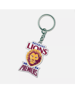 Brisbane Lions AFL Premiers 2024 Logo Keyring