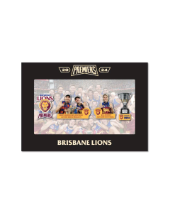 Brisbane Lions AFL Premiers 2024 Logo Lapel Pin Set