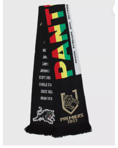 Penrith Panthers NRL 2022 Premiers Premiership Jacquard Knit Scarf
