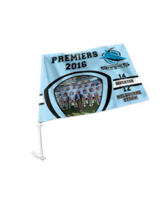 Cronulla Sharks NRL Premiers 2016 Team Photo Car Flag