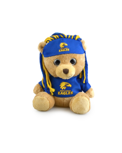 West Coast Eagles AFL Sparkle Fanatic Bear 20cm Plush Stuffed Animal 
