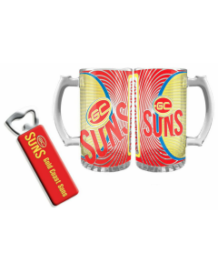 Gold Coast Suns AFL Stein and Opener Set