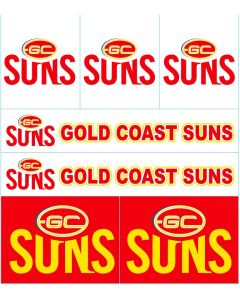 Gold Coast Suns AFL Team Logo Sticker Sheet