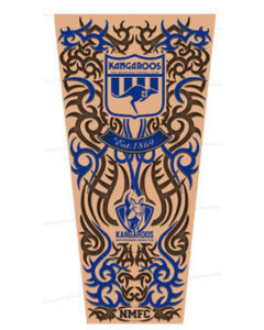 North Melbourne Kangaroos AFL Youth Tattoo Sleeve