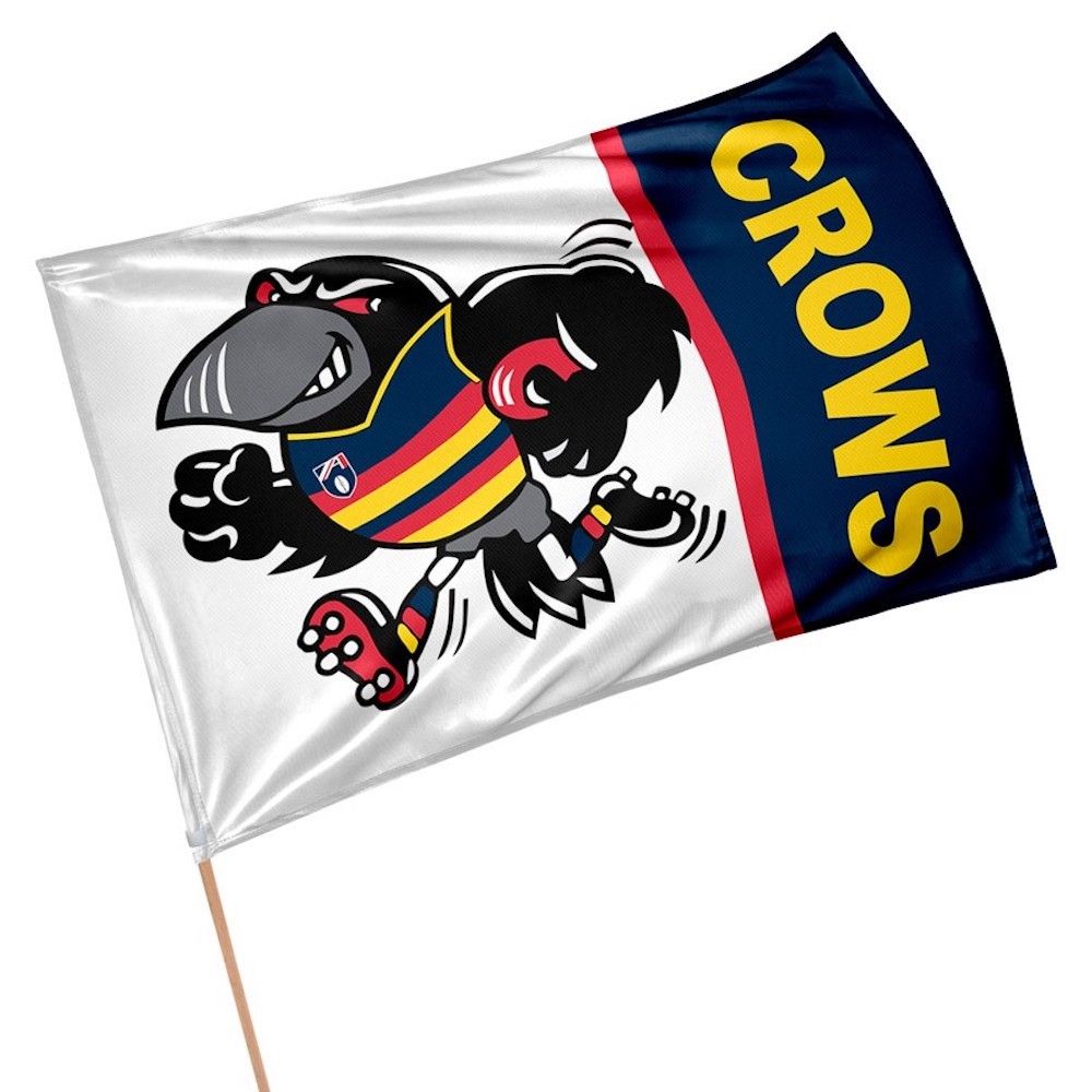 Adelaide Crows AFL Retro Mascot Game Day Flag - One Little Footy Fan