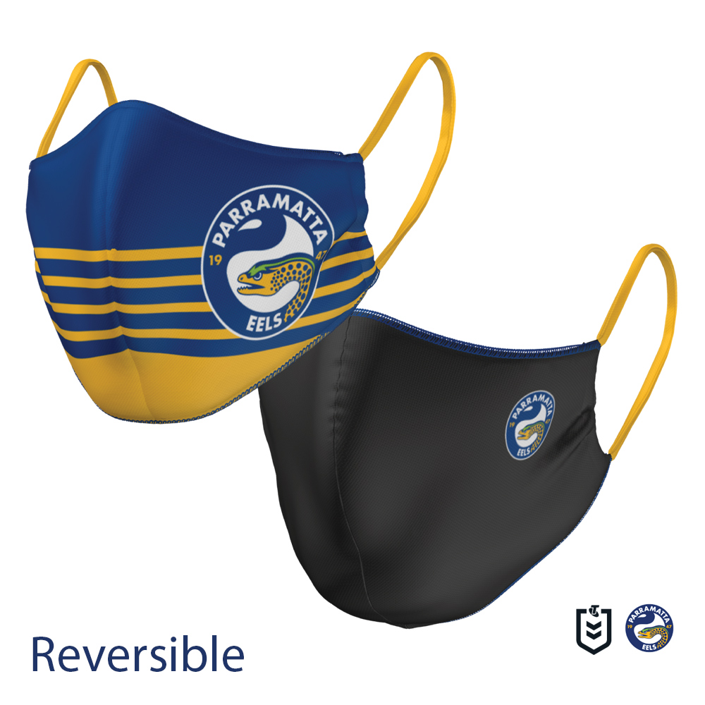 Parramatta Eels NRL Small Adult Reversible Washable Face ...