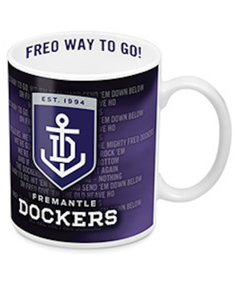 Fremantle Dockers AFL Team Song Mug Coffee Cup 9314783117420 eBay